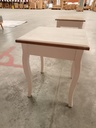 Table de chevet blanche plateau plateau teinte naturelle